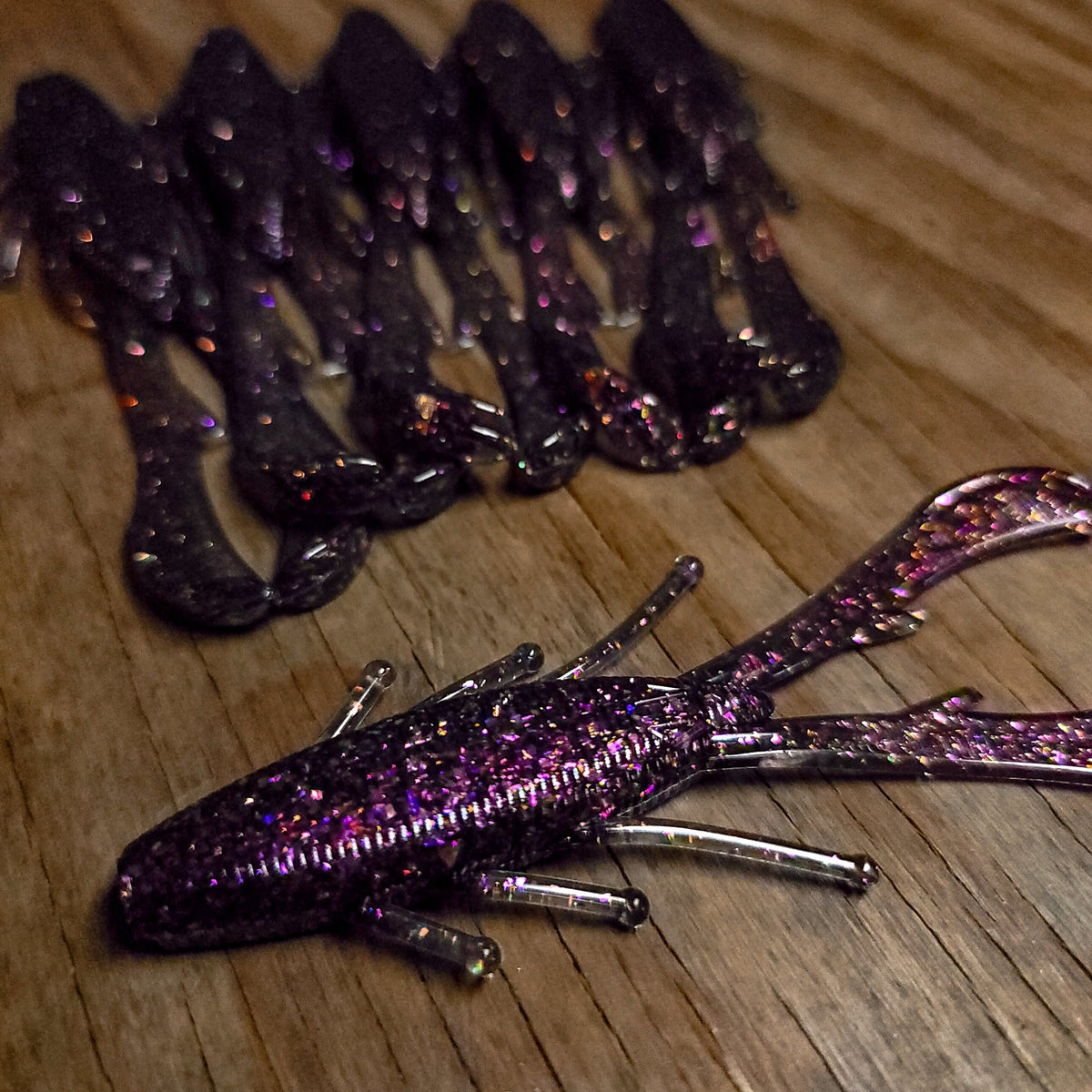 VooDoo Purple Hex 4.25" Hammer Beetle (6 pk) - 99 Strikes Fishing Co